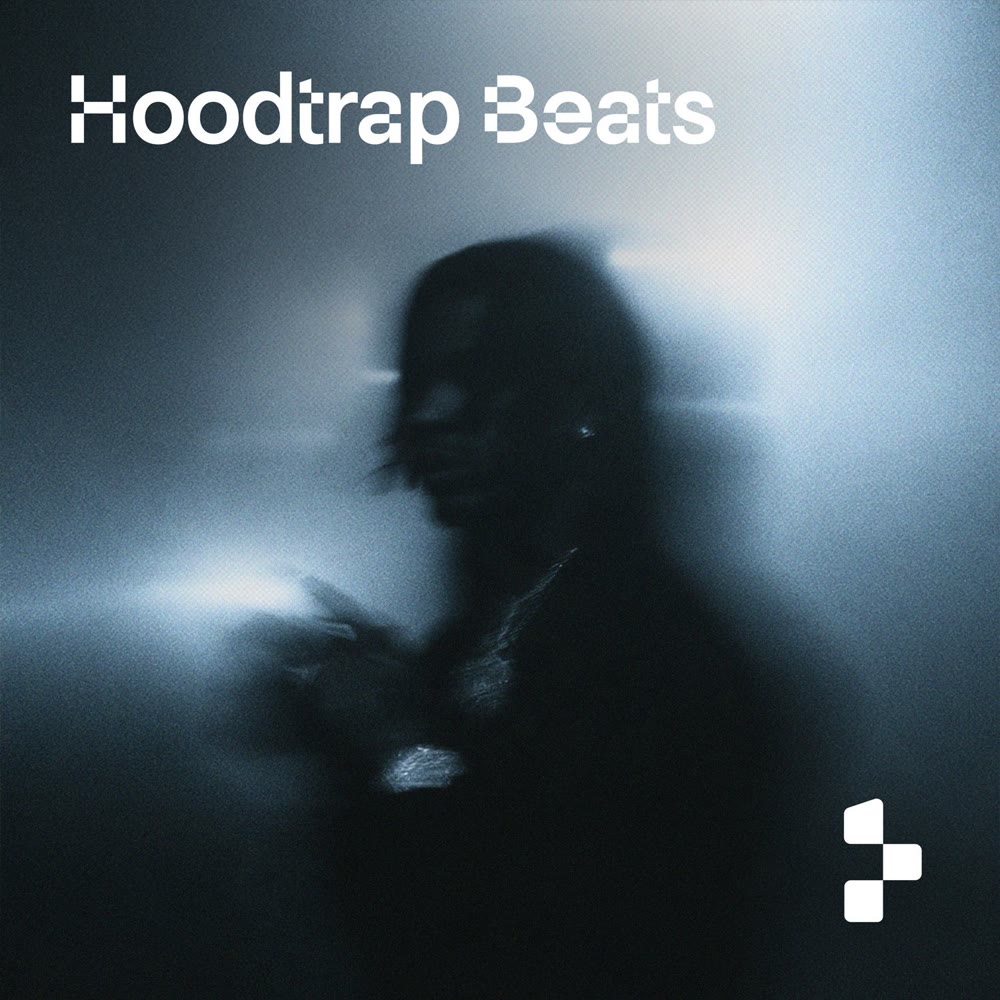 Hoodtrap Beats playlist cover: a blurred silhouette in cold blue light
